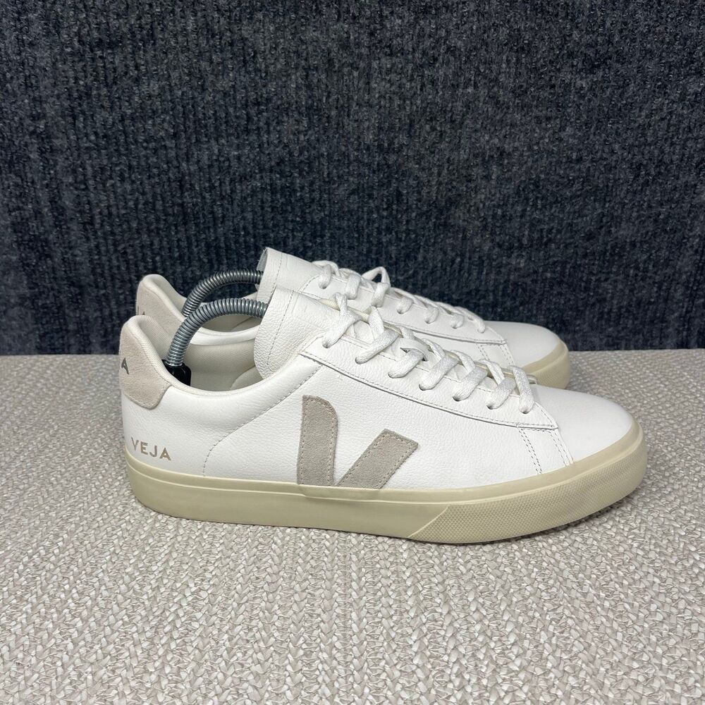 NEW Veja Campo Chromefree Sneakers Shoes White Natural Leather Mens 10 US